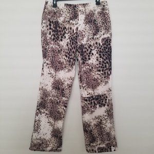 Susan Bristol Animal Pint Stretch Pants Size 10